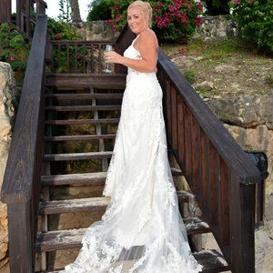 Wedding Dress, off white, low back,